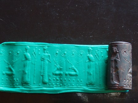Hittite Cylinder Seal Replica - Click Image to Close